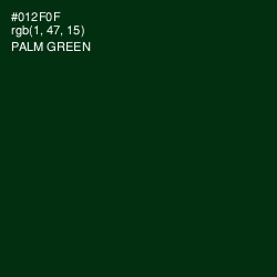 #012F0F - Palm Green Color Image
