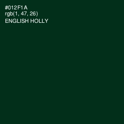 #012F1A - English Holly Color Image