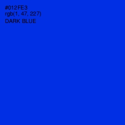 #012FE3 - Dark Blue Color Image