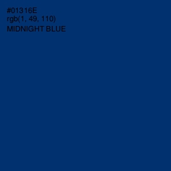 #01316E - Midnight Blue Color Image