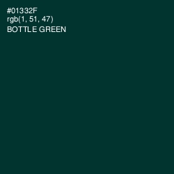 #01332F - Bottle Green Color Image