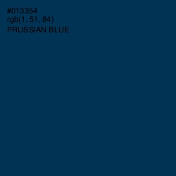 #013354 - Prussian Blue Color Image