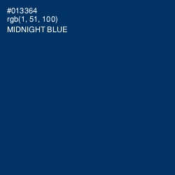 #013364 - Midnight Blue Color Image
