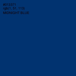 #013371 - Midnight Blue Color Image