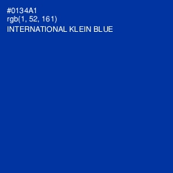 #0134A1 - International Klein Blue Color Image