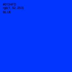 #0134FD - Blue Color Image