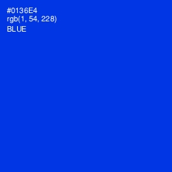 #0136E4 - Blue Color Image
