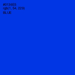 #0136E5 - Blue Color Image