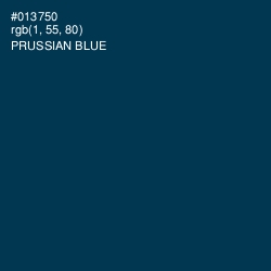 #013750 - Prussian Blue Color Image