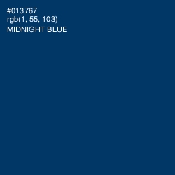 #013767 - Midnight Blue Color Image