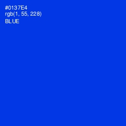 #0137E4 - Blue Color Image