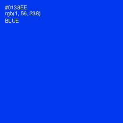 #0138EE - Blue Color Image