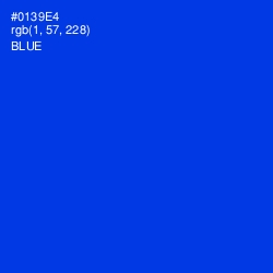 #0139E4 - Blue Color Image
