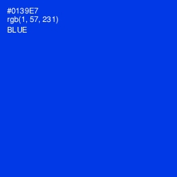 #0139E7 - Blue Color Image