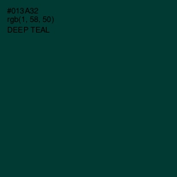 #013A32 - Deep Teal Color Image