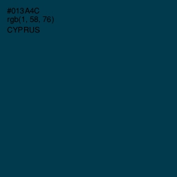 #013A4C - Cyprus Color Image