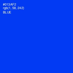 #013AF2 - Blue Color Image