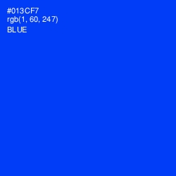 #013CF7 - Blue Color Image