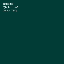 #013D36 - Deep Teal Color Image