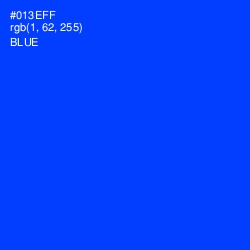 #013EFF - Blue Color Image