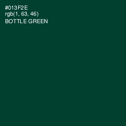 #013F2E - Bottle Green Color Image