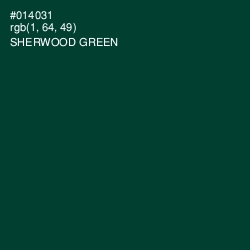 #014031 - Sherwood Green Color Image