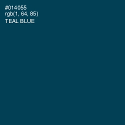 #014055 - Teal Blue Color Image