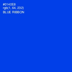 #0140E8 - Blue Ribbon Color Image