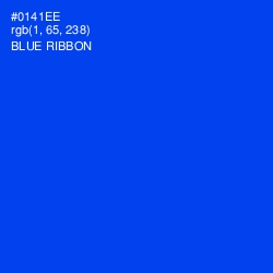 #0141EE - Blue Ribbon Color Image