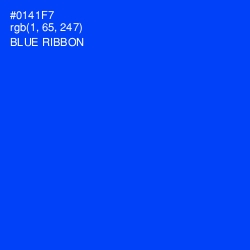 #0141F7 - Blue Ribbon Color Image