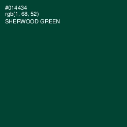 #014434 - Sherwood Green Color Image