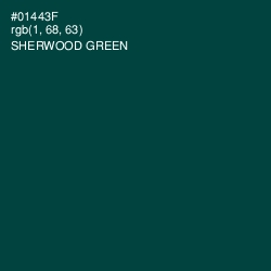 #01443F - Sherwood Green Color Image