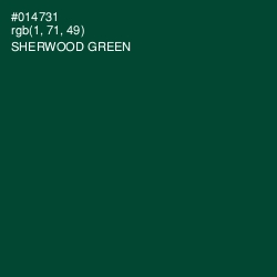 #014731 - Sherwood Green Color Image