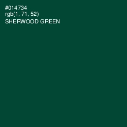 #014734 - Sherwood Green Color Image