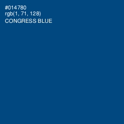 #014780 - Congress Blue Color Image