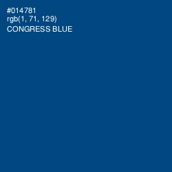 #014781 - Congress Blue Color Image