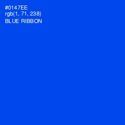 #0147EE - Blue Ribbon Color Image