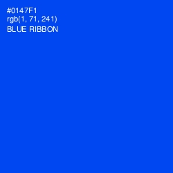 #0147F1 - Blue Ribbon Color Image