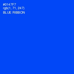 #0147F7 - Blue Ribbon Color Image