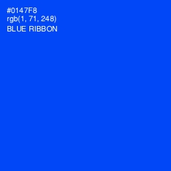#0147F8 - Blue Ribbon Color Image