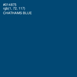 #014875 - Chathams Blue Color Image