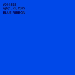 #0148E8 - Blue Ribbon Color Image