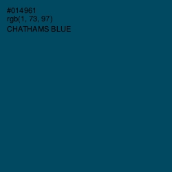 #014961 - Chathams Blue Color Image