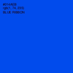 #014AEB - Blue Ribbon Color Image