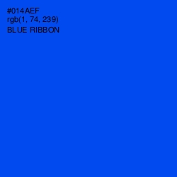 #014AEF - Blue Ribbon Color Image