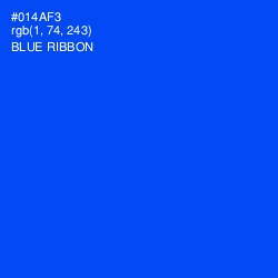 #014AF3 - Blue Ribbon Color Image