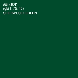 #014B2D - Sherwood Green Color Image