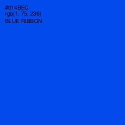 #014BEC - Blue Ribbon Color Image