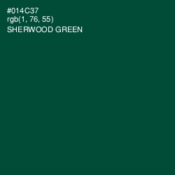 #014C37 - Sherwood Green Color Image