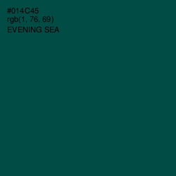 #014C45 - Evening Sea Color Image